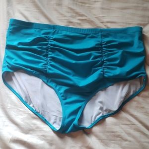 Torrid Teal Blue High Waist Swim Bottoms Size 3